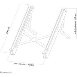 Newstar NSLS010 Soporte para Portátil, Plegable, 11-17", Hasta 5kg, Plata, Aluminio