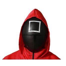 Mascara Halloween 26x20x9 cm Negra Cuadrado Blanco