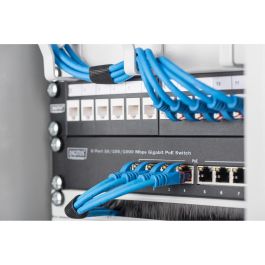 Digitus Switch Gigabit Ethernet 8 Puertos, No Administrado, 80W PoE, Montaje en Rack, Full Duplex