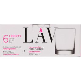 Set de 6 vasos Liberty 265 cc - Lav (8 Cajas) Set de 6 vasos Liberty 265 cc - Lav (8 Cajas)