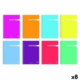 Set de Cuadernos Pacsa PLASTIPAC A5 100 Hojas 4 Piezas (8 Unidades)