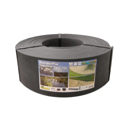 Nature Borde jardín y estanque BorderFix PVC reciclado fijo - 7 mm grosor x 14 cm alto x 15 m largo