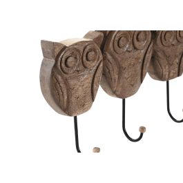 DKD Home Decor Perchero Pared Alpino Marron Negro Metal Mango 5 x 18 x 29 cm (2 Unidades)