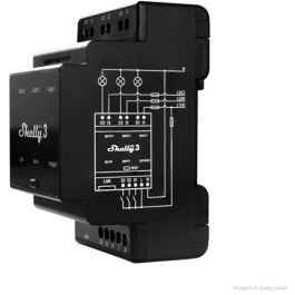 Shelly Pro 3 Relé Inteligente WLAN LAN 3x 16A 3 Canales 3 Fases Max. 48A BT Montaje DIN-Rail