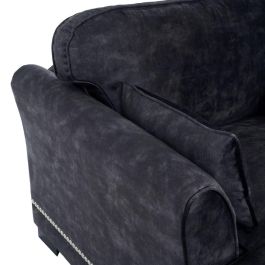 Sofá Chaise Longue Gris Oscuro Tejido 114 X 155 X 92 cm