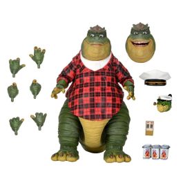 Neca Ultimate Earl Sinclair - Figura de Acción Scale de Dinosaurs (18 cm) con Accesorios: Mando, Latas, Gorro, Taza, Cabeza y Manos Opcionales