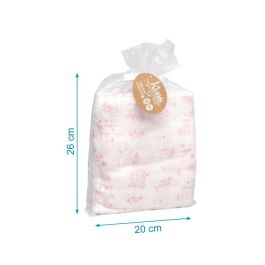 KioKids Muselina 120x120 cm Rosa Animalitos Bambú Algodón 70/30 Certificado OEKO-TEX Standard 100 para Bebé Recién Nacido