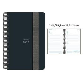 Agenda Anual (2026) Senfort Unicolor Espiral Tapa Pp Con Goma 135X210 D/P Negro Precio: 13.89000019. SKU: B18GGFDRQD