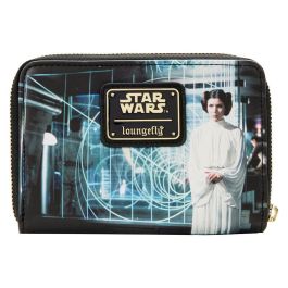 Loungefly Cartera Star Wars A New Hope - Billetera con Cremallera y Detalles Impresos - Tamaño 15x9.37cm