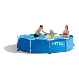 Piscina redonda metal frame con depuradora de cartucho capacidad 4485 litros 305x76 cm