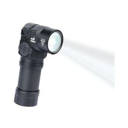 TROIKA ECO KNICKLICHT MICRO Linterna Frontal y de Mano LED Recargable USB, 5 Modos Luz Blanca y Roja, Negro, Aluminio