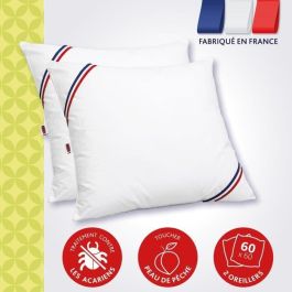 DODO Set de 2 almohadas antiácaros Belle Nuit 60x60 cm blanco DODO Set de 2 almohadas antiácaros Belle Nuit 60x60 cm blanco