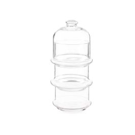 Pasabahce Bombonera Apilable Patisserie 3 Alturas Grande Vidrio Transparente 12x27.5x12cm 3x505ml (Set de 6)