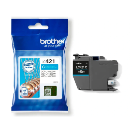 BROTHER LC421C Tinta Original Cian para DCP-J1050DW/J1140DW, MFC-J1010DW - 200 páginas