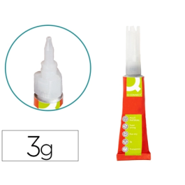 Q-connect Pegamento Instantáneo Extrafuerte 3 g para Bricolaje y Reparación, Adhesivo de Secado Rápido para Todo Tipo de Materiales