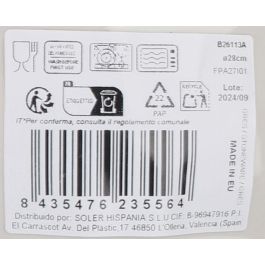 La Mediterranea Plato Pasta Risotto Irys Ø28 cm Gris (6 Unidades)