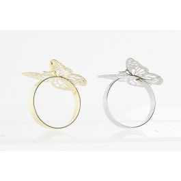 DKD Home Decor Servilleteros de Metal Navidad Moderna Dorado Plateado con Diseño Mariposas - Pack 12 Unidades (14x5x14 cm) Precio: 24.24114. SKU: B1EY9G35KQ