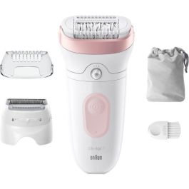 Depiladora eléctrica - BRAUN - Silk-épil 7 - Depilación fácil - Piel suave y duradera - 7-030 - Blanco / Rosa Depiladora eléctrica - BRAUN - Silk-épil 7 - Depilación fácil - Piel suave y duradera - 7-030 - Blanco / Rosa