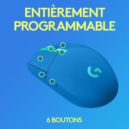 Logitech G G305 Ratón Inalámbrico para Juegos LIGHTSPEED, Batería 250h, Azul