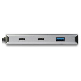 StarTech USB C Hub de 4 Puertos, 2x USB-A y 2x USB-C, USB 3.2 Gen 2 SuperSpeed de 10Gbps, Alimentado por Bus, Cable de 25cm, Negro/Gris, Aluminio