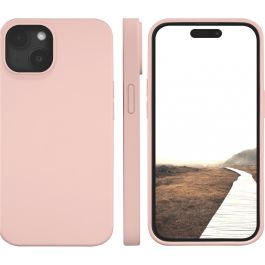 dbramante1928 Monaco MagSafe iPhone 15 Pink Sand - Funda de Silicona Reciclada, 3 Capas Protección Impactos, Agarre Suave