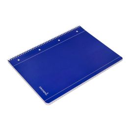 Cuaderno Espiral Liderpapel A4 Micro Serie Azul Tapa Blanda 80H 75 gr Horizontal Con Margen 4 Taladros Azul