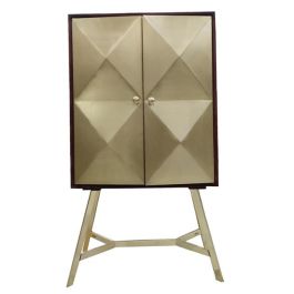 DKD Home Decor Aparador Glam Marron Oscuro y Dorado de Madera de Mango y Acacia con 2 Puertas y 2 Estanterías 156.5x84x43 cm Precio: 514.50000052. SKU: S3016015