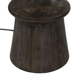 Base Lámpara Mesa Marrón Madera de Mango 20 X 20 X 45 cm