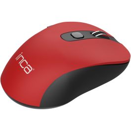 INCA IWM-233RK Ratón inalámbrico óptico 1600 DPI, 6 botones, Ambidextro, 2.4GHz USB Negro/Rojo