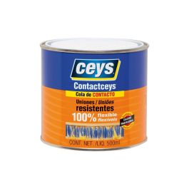 Ceys Cola de Contacto 1/2 l - Ideal para Cuero, Madera, Fórmica, Goma, Cartón y Fieltros