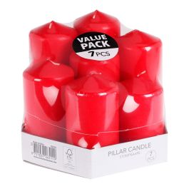 Basic & Co Vela Roja Ø55 mm, set de 7 unidades con diferentes alturas (90-148 mm), Cera, Decoración Precio: 14.58999971. SKU: B1C54EGE3G