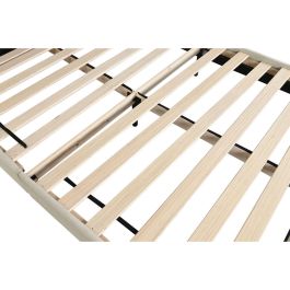 DKD Home Decor Cama Urban de Poliéster y Madera Beige 219x104x170 cm para Colchón 150x200 - Desmontable