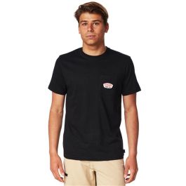 Camiseta de Manga Corta Hombre Rip Curl CTEVA5-90 Negro (S)
