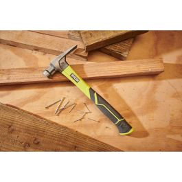 Ryobi AAABC79840 Martillo de carpintero 450 g para trabajo con madera y clavado preciso