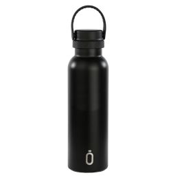 Safta Botella Termo 600 ml F.C.Barcelona Negra, 25x7,3x7,3cm, para niños a partir de 3 años