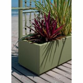Jardinera Ethica rectangular 80 cm con enrejado color topo Jardinera Ethica rectangular 80 cm con enrejado color topo
