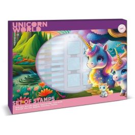 Caja para sellos - MULTIPRINT - 4978 - Unicornios - 7 sellos de madera y látex, 12 rotuladores Giotto, regla, álbum para colorear Precio: 27.78999982. SKU: B15J9WH52V