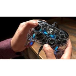 PDP Controlador Prismatic Afterglow con Cable para Nintendo Switch, Iluminación LED, Audio y Chat 3.5mm, Controles Integrados