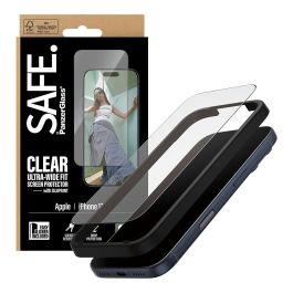 PanzerGlass Protector de Pantalla SAFE. con Marco Negro para iPhone 17 Pro - Ultra-Wide Fit con EasyAligner - Vidrio Templado Reciclado - Aplicación en Seco y sin Burbujas