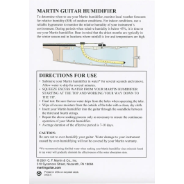 MARTIN RDM 1400GH Humidificador Para Guitarra
