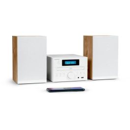 Microsistema - THOMSON - COZY MIC121BT - Reproductor de CD, Bluetooth, Radio FM, MP3, USB - Madera y Blanco