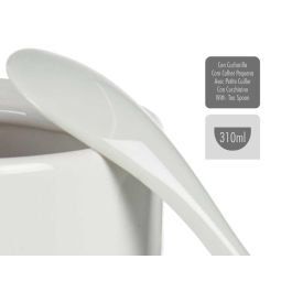 Azucarero Blanco Vessia con Cuchara 12x9.5x10 cm Cerámica 310 ml (24 Unidades) Azucarero Blanco Vessia con Cuchara 12x9.5x10 cm Cerámica 310 ml (24 Unidades)