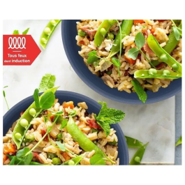 Arthur Martin AM8896 Batería de Cocina 5 Piezas Aluminio Revestimiento Cerámico Azul, Apto para Todo Tipo de Fuegos, Incluida Inducción