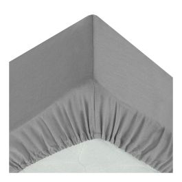 Atmosphera Sábana ajustable Gris 90x190cm 100% algodón