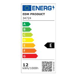 Edm Aplique LED Redondo Blanco 12W 4000K Luz Día IP65 Ø19,2x7,2cm