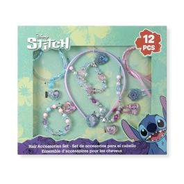 PEERS HARDY Set Bisutería Stitch Disney: 2 Pulseras, 2 Anillos, Collar y Pinzas Pelo - Accesorios Vibrantes