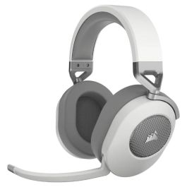 Corsair Auriculares Gaming HS65 Inalámbricos Blanco - Sonido Envolvente 7.1, Diadema Ajustable, Batería Integrada