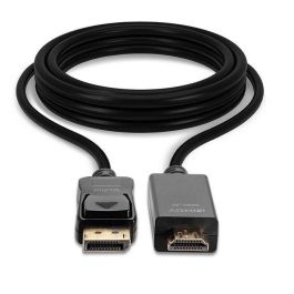 Lindy Cable DisplayPort a HDMI 0.5m 4K UHD (3840x2160@30Hz) 10.2Gbps con Audio 7.1 Dolby TrueHD DTS-HD