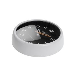Reloj de Pared Versa Blanco Negro Plástico Reloj de Pared Versa Blanco Negro Plástico