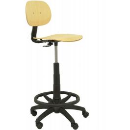 Piqueras y Crespo Taburete de Trabajo Ergonómico T32, Madera Haya, Giratorio, Regulable en Altura, con Reposapiés Cromado Precio: 179.49999947. SKU: S5700418